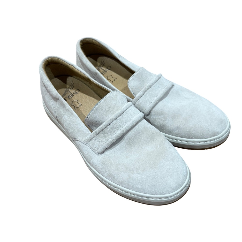 Dansko Josephine Loafers Taupe Suede Penny Strap Slip On Shoes Womens 10.5-11